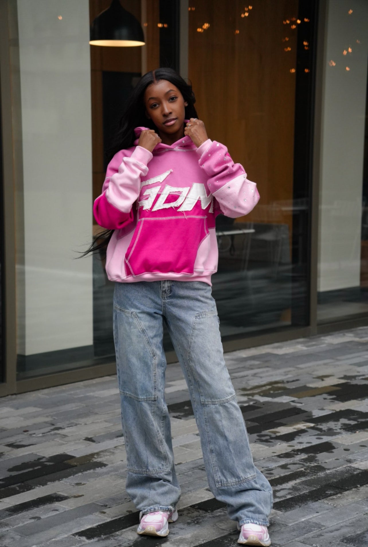 Walk By Faith Pink Hoodie
