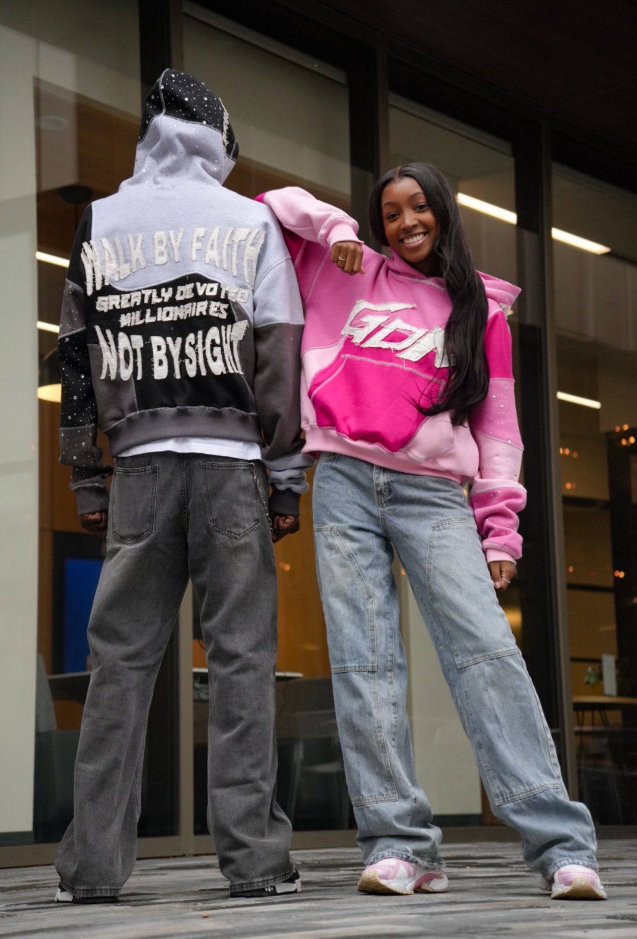 Walk By Faith Pink Hoodie
