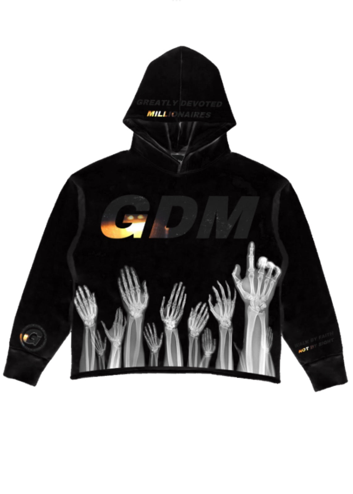 GDM Black Acid Wash 4 World Hood
